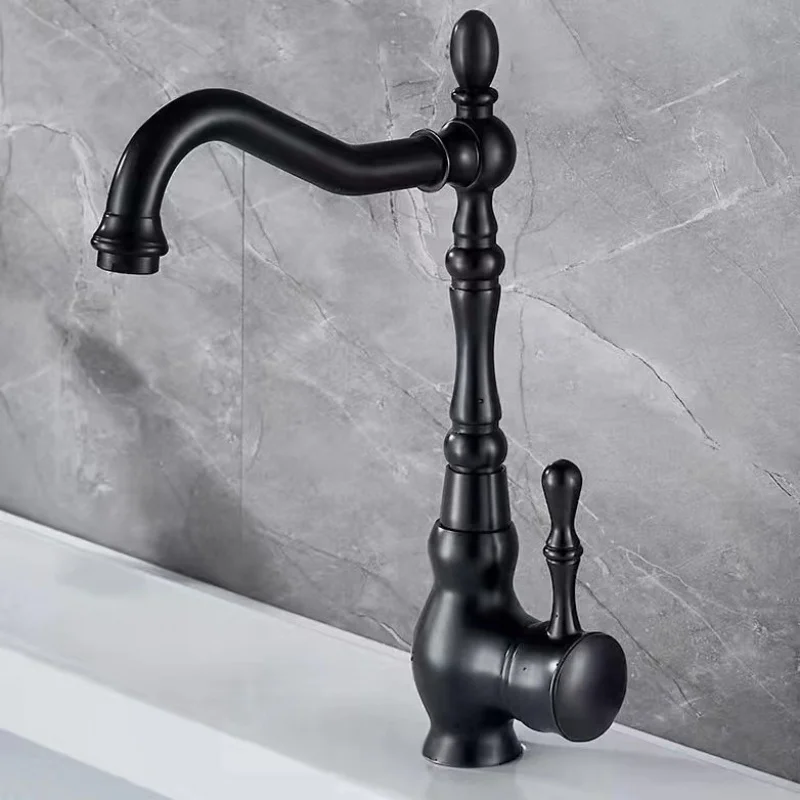 

Black Kitchen Faucet Copper Black Sink Faucet Upscale Bathroom Faucet Hot And Cold Kitchen Sink Faucet Desktop Sink