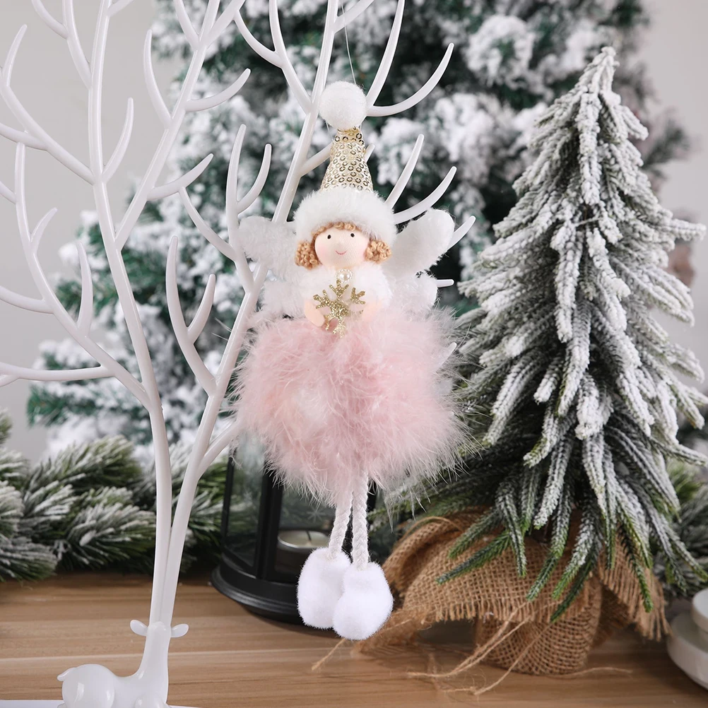 Pendentif d'ange en peluche de Noël pour enfants, ornements de beurre mignon, décoration de fête de Noël, cadeau pour enfants, 1PC