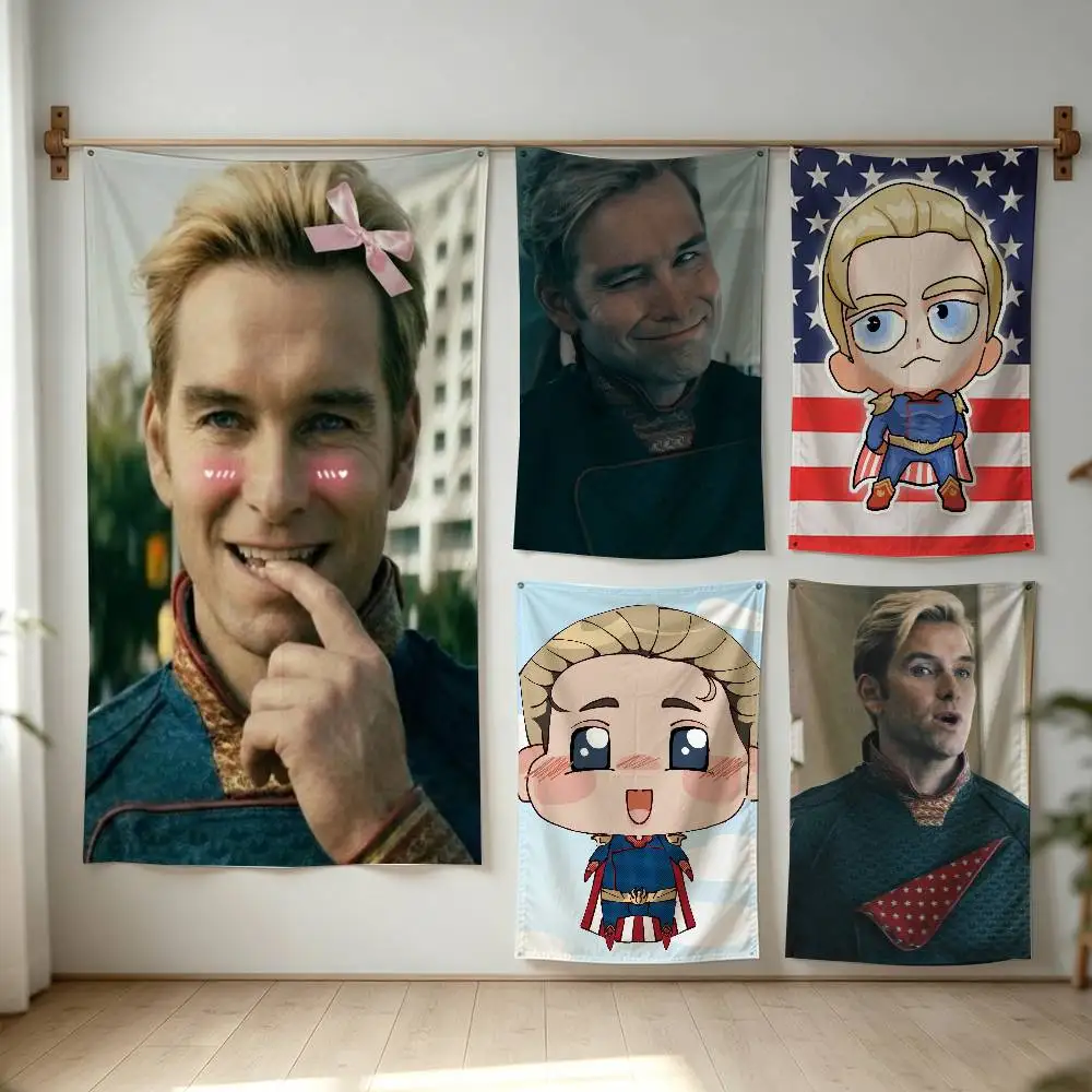 H-Hit Series The Boys Homelander Flag Digital Printing Banner for Garage Wall Out Door Decoration
