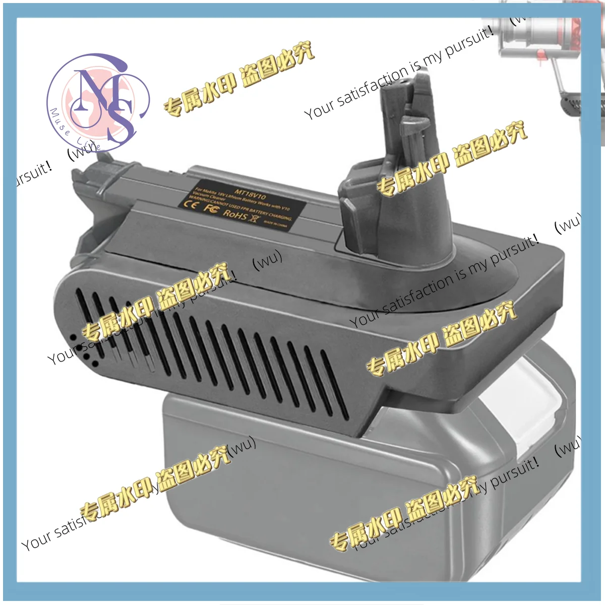 Battery Adapter for Makita 18V Li-Ion Battery Convert to for Dyson V10 Vacuum Cleaner MT18V10