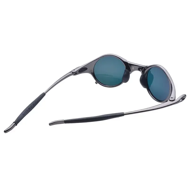 Gafas de sol polarizadas con montura de metal para ciclismo, lentes de sol de alta calidad para pesca al aire libre y montañismo, color pistola