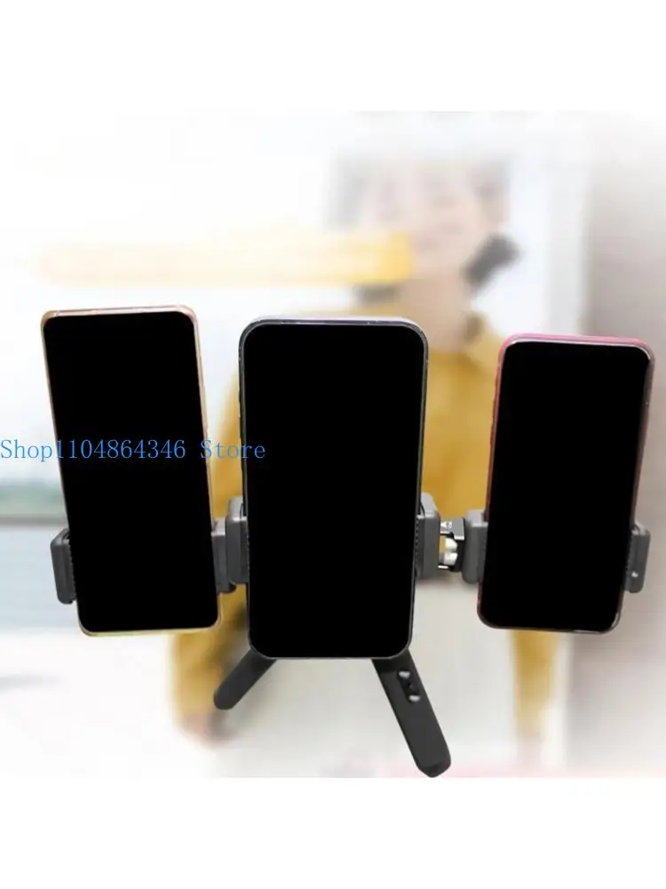 

5asd Phone Brackets set Adjustable 3 Slot for Enhances Video Productions & Streaming