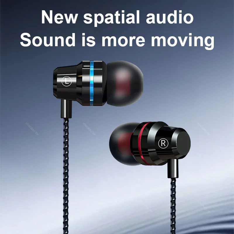 2pcs For Xiaomi Lenovo Wired Earphone 3.5mm-Pin Wired headphone With Mic HiFi Stereo Game Headset Noise Cancelling Metal Earbuds