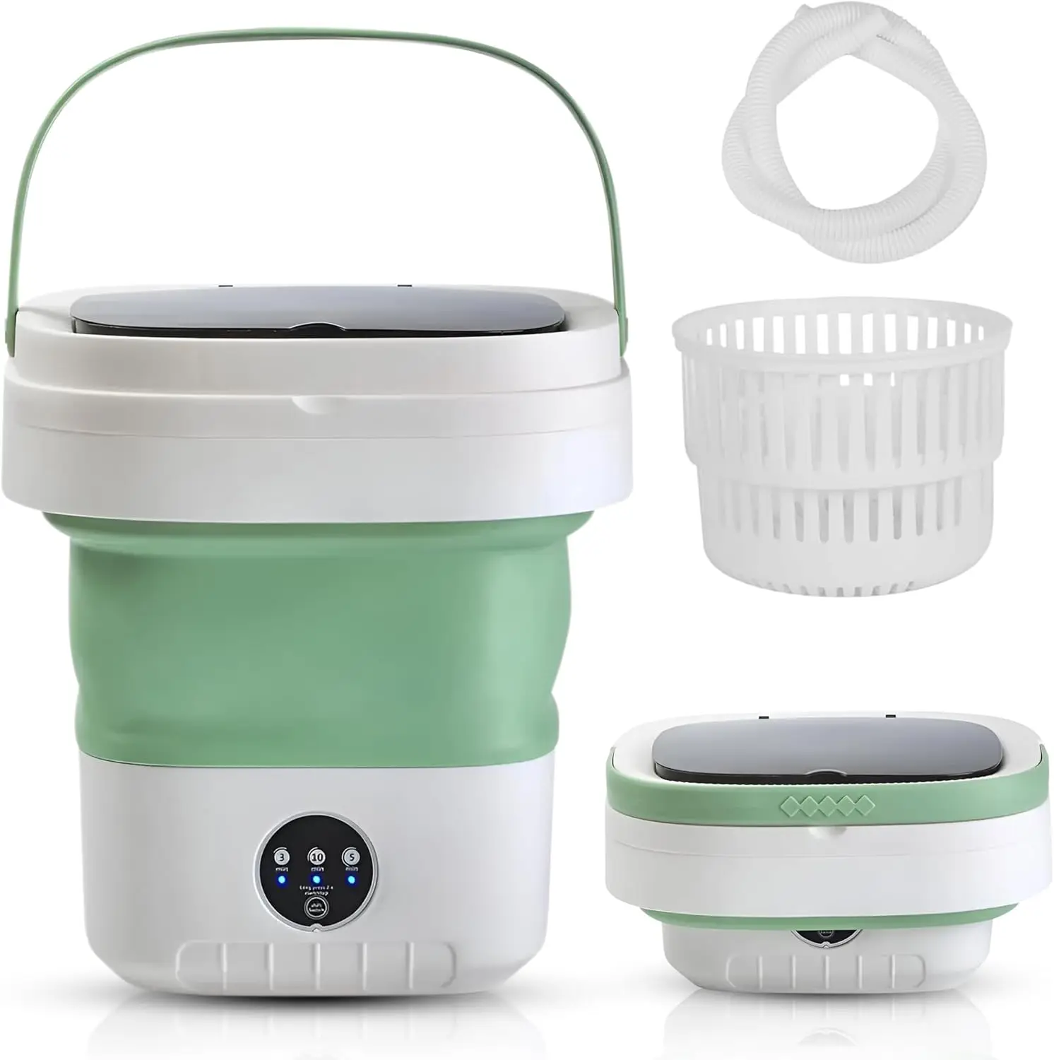

Portable Washing Machine,12L Mini Washer with Foldable Design, Has 3 smart Modes for Travel,Apartment,Baby Clothes,Socks