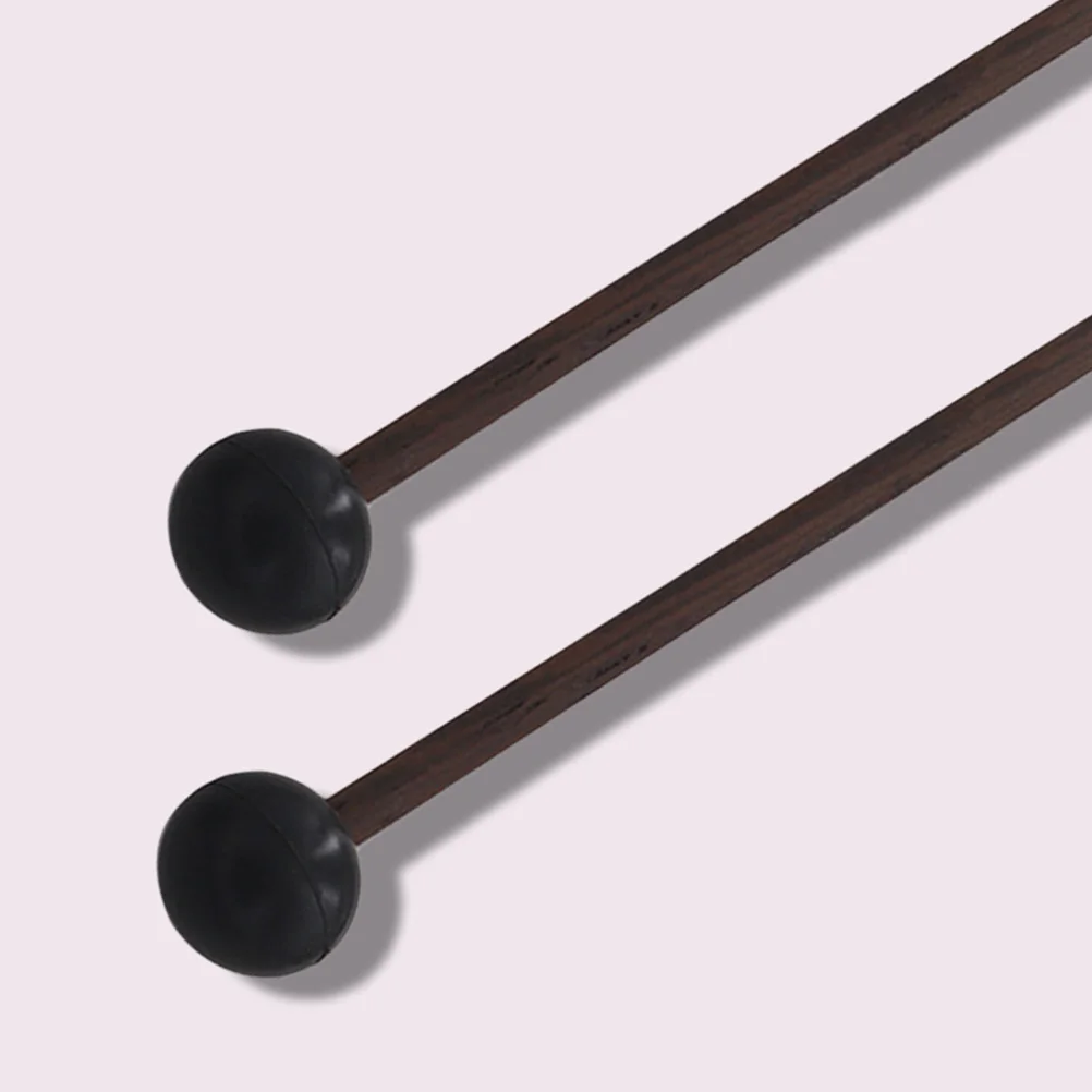 

2 Pairs Tongue Drum Ethereal Drumstick Instruments Mallets Percussion Accessories Black Rubber with Wood Handle
