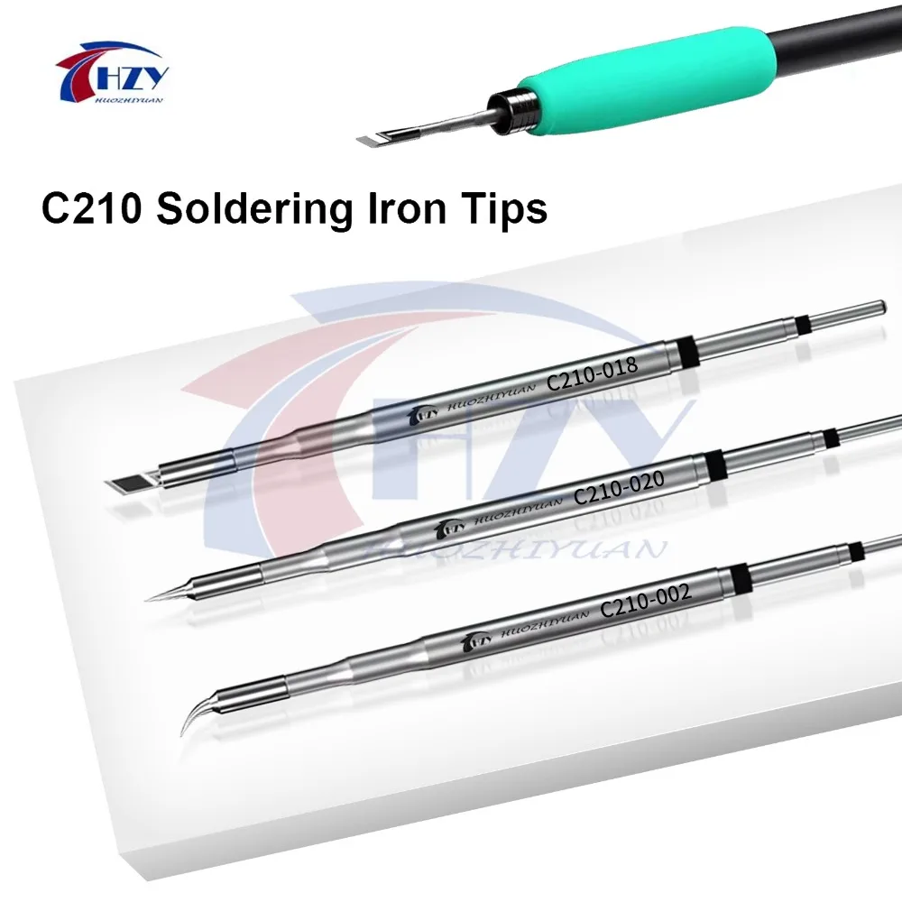Puntas de Soldadura HZY C210 002 018 020 para Soldador 210, Compatibles con la Estación de Soldadura T210 Sugon T26/T26D