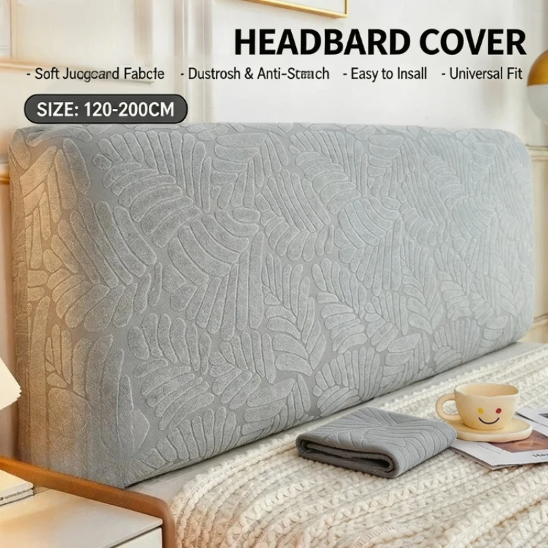 120cm/220cm All-inclusive Headboard Cover Thickened Stretch Universal Dustproof Slipcover Velvet Soft Protective Headboard Cover