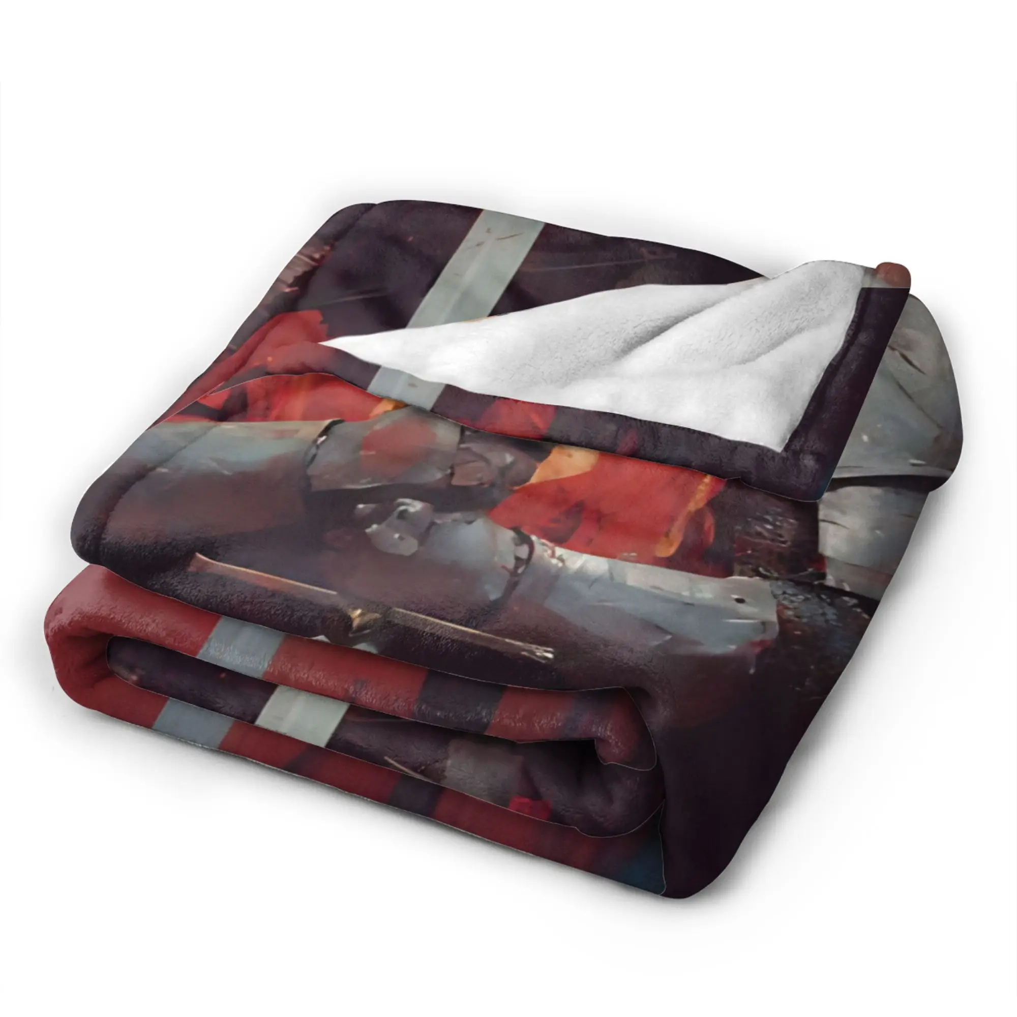 Soft Warm BlanketBoy Girl Picnic Knights Templar Cross Art Throw Blanket  Flannel Bedspread For Couch Chair Print Sofa Bed Cover
