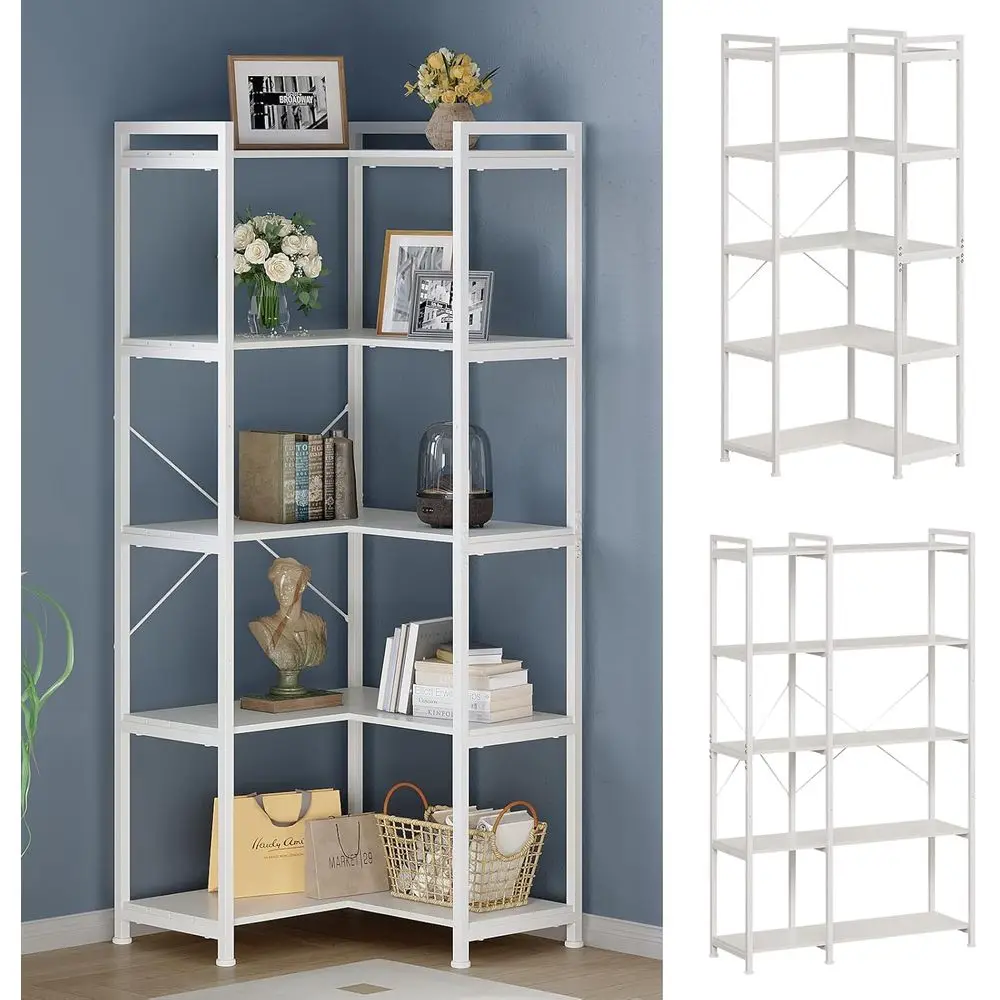

Tohomeor Bookshel 5 Tier ormable Bookcase ree Standing ern Industrial Book Storage Display Book Shel or Bedroom Living Room Stud