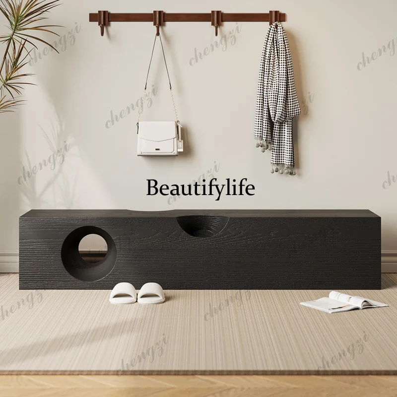 A68 European Rectangular Stool Near Door Adults Wooden Design Stool Shoe Changing Entrance Bench Taburetes Altos Cocina Furnitur
