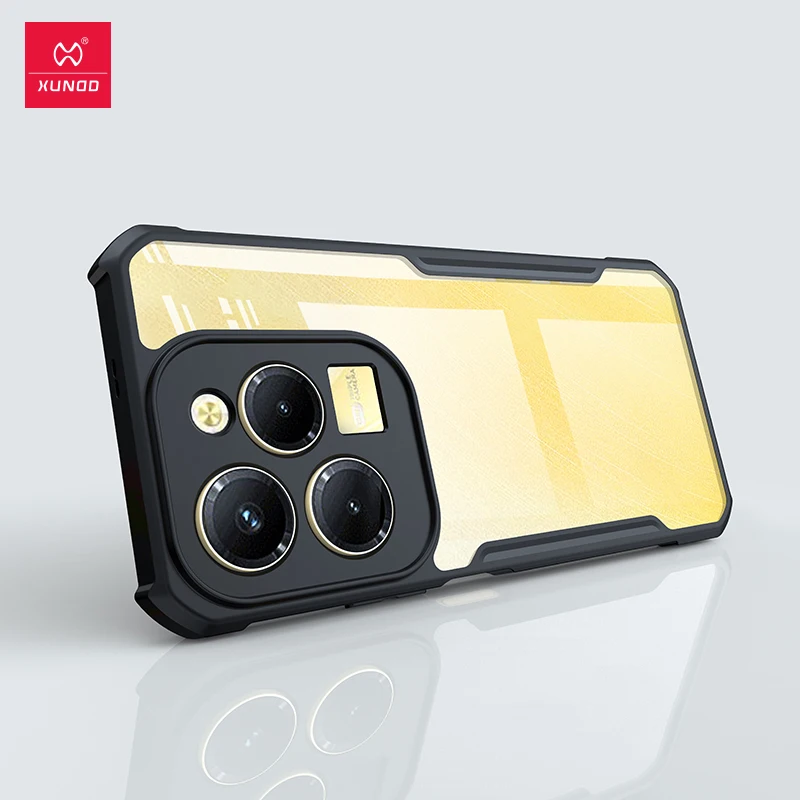 

Xundd для Infinix Hot 40 Pro 40i чехол, подушка безопасности, противоударный корпус, полная защита камеры, задняя прозрачная крышка для Infinix Hot 40