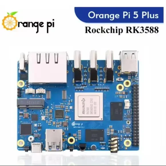 TopEsOrange Pi 5 Plus Single Board Computer RK3588 PCIE Module External WiFi-BT SSD 8K Orange Pi5 Plus Demo Development Board