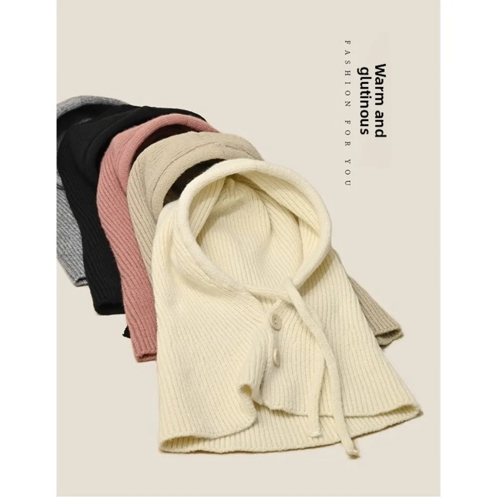 جديد دافئ محبوك وشاح وقبعة مجموعة يندبروف الحرارية المتكاملة وشاح الرباط قبعة المرأة الشتاء بالاكلافا وشاح كاب #4