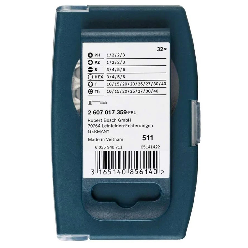 BOSCH 2607017359 32-piece Drill Bits Batch Head Set With Belt Clip Power Tool Accessories