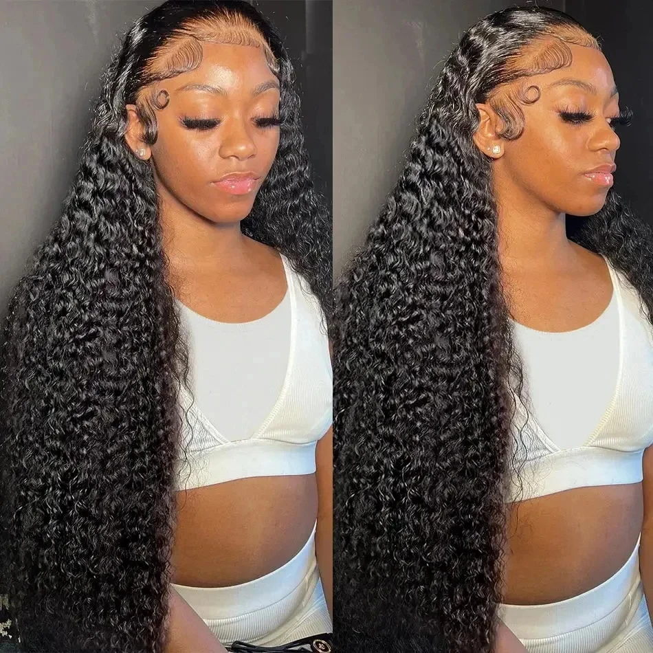30 بوصة 13x4 Hd الدانتيل أمامي المياه موجة عميقة باروكة من شعر طبيعي 100% شعر الإنسان الجبهة الدانتيل مجعد الباروكات للنساء السود #2