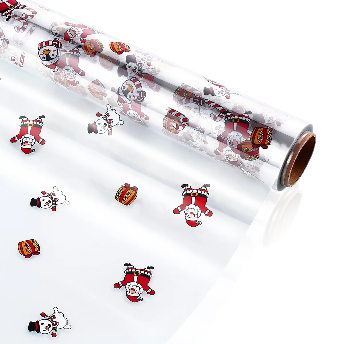 

STOBOK 25 Santa Claus Cellophane Wrap Roll Clear Gift Wrapping Cellophane Wrap Roll Paper Decorative Baking Craft Supplies