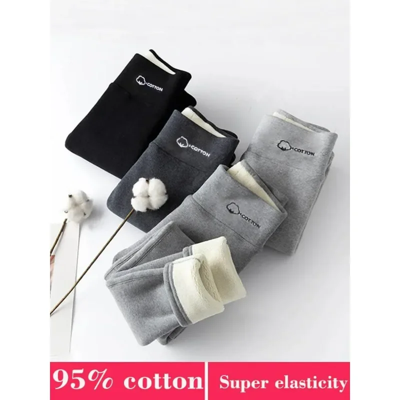 Women\'s Leggings Winter Cashmere Warm Pants with Fleece Female Legging Slim Tights Cotton Velvet Thermal Leggings for Women