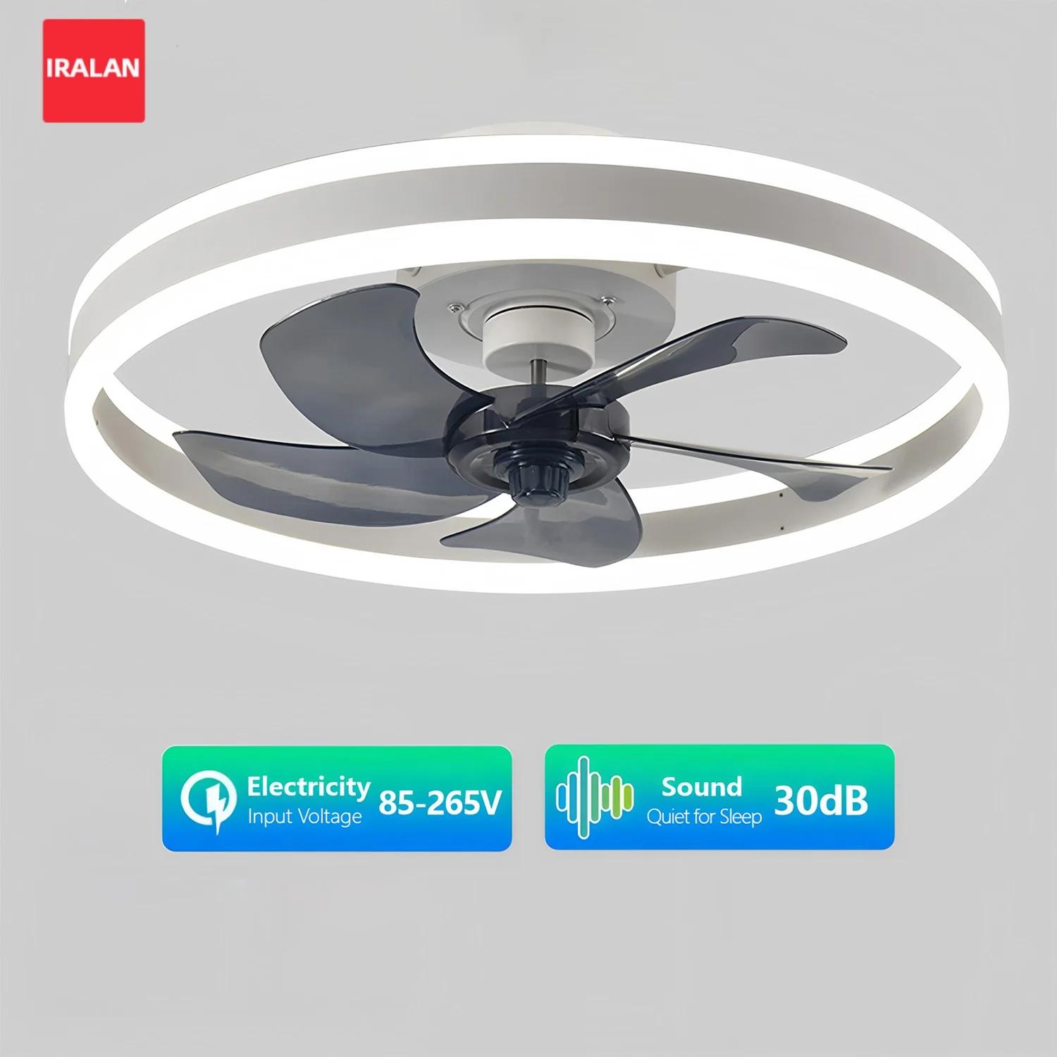 Minimalist Ceiling Lamp Fan Modern White Remote Control Dimmable Ceiling Fans with Light Home Cool and Silent Electric Fan