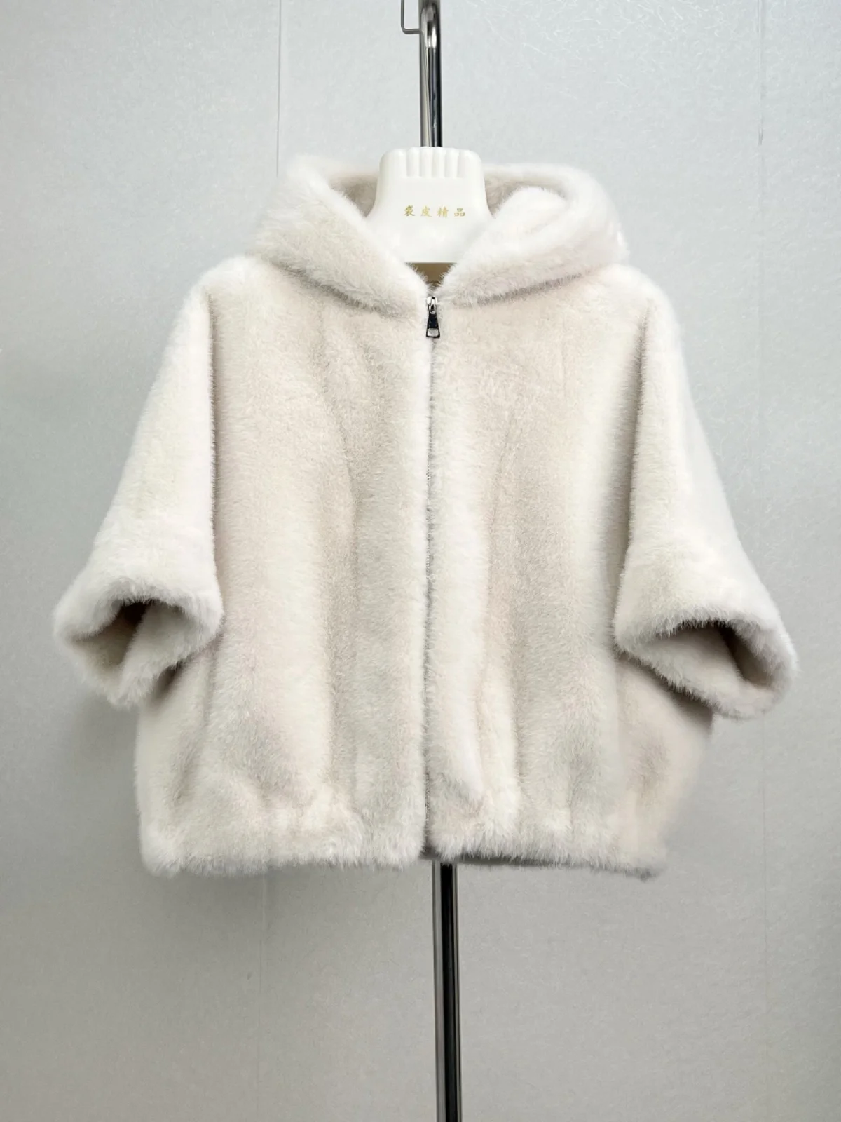 Autumn and Winter Fashion Imported Sable Fur Fur Outerwear Women Short Hood Imitation Mink Fur Coat 2024 New