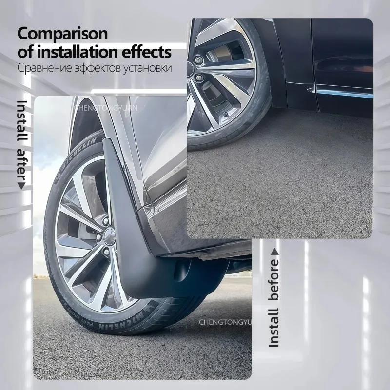 4PCS For Arctic Fox Alpha T1 2025 Car Fender Mudguards Anti-splash Flap Front Rear Mudflap view 4