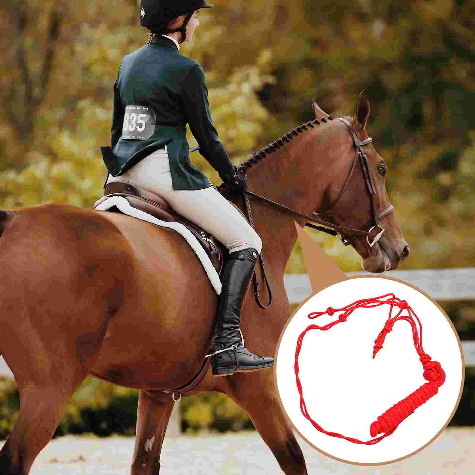 Horse Bridle Halters for Training Riding Collar Portable Lightweight Polyester Horse Equipment Bitless Bridles Rope