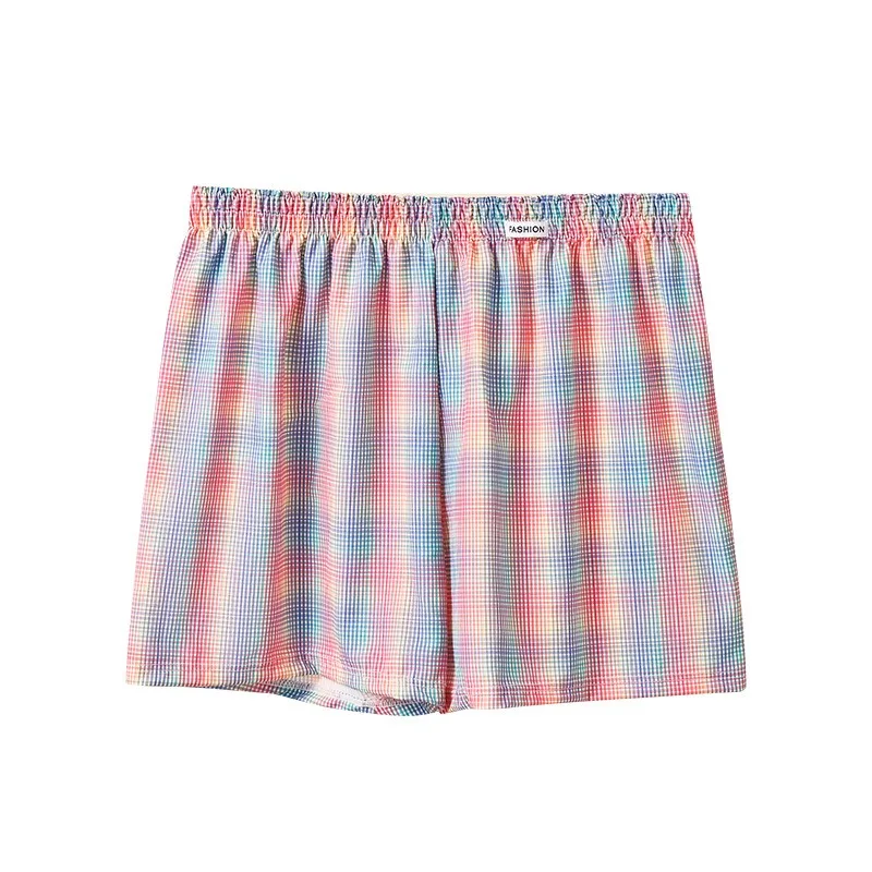 Celana Panjang Pria Motif Kotak-kotak, Celana Santai Longgar untuk Tidur, Celana Boxer Fashion untuk Berenang, Celana Pendek Rumah Lembut untuk Pria, Pakaian Dalam, Pakaian Pantai, Celana Dalam Datar