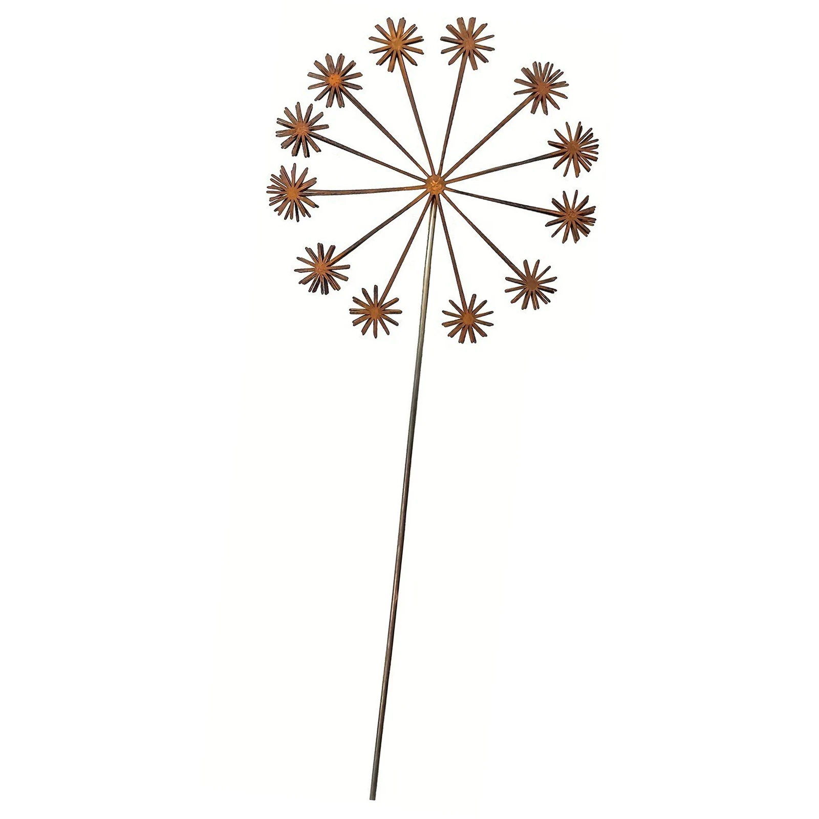 2Pcs Metal Corten Garden Stake Sturdy Rusty Garden Stake Decor Weatherproof for Outdoor Courtyards Gardens Balconies Terraces