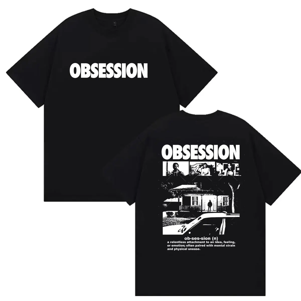 T-shirt graphique vintage 2026 Movie Obsession pour hommes et femmes, style horreur gothique, manches courtes, 100% coton, streetwear