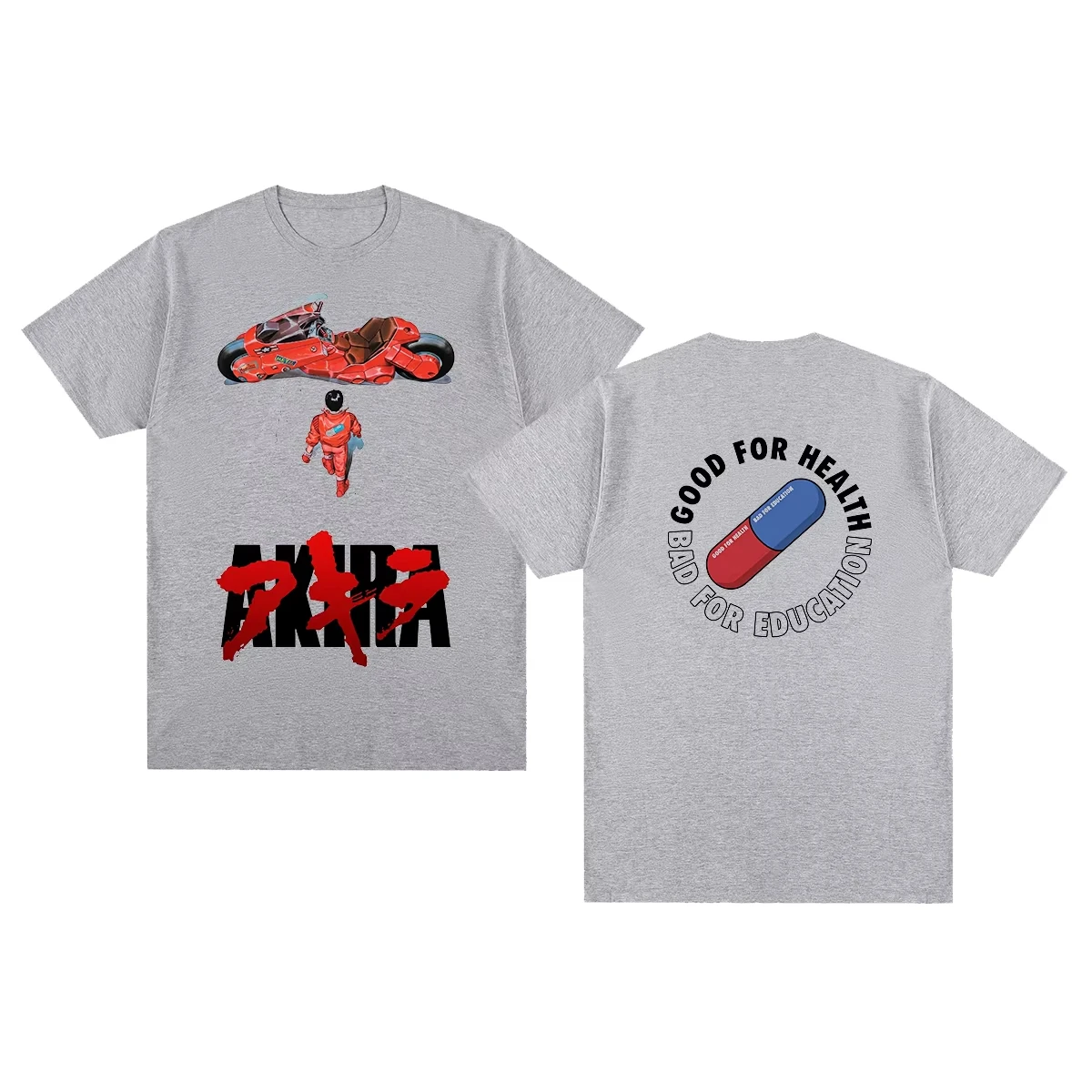 Sommer-Sonderangebot Vintage T-Shirt Japanischer Anime AKIRA Grafik Y2K Harajuku Baumwolle Unisex T-Shirt Harajuku Hip Hop Punk T-Shirt – Detail 4