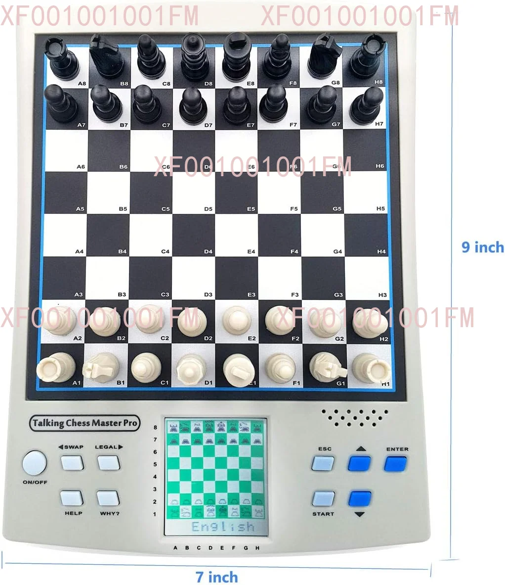 14-in-1 Smart Chessboard Electronic Set for Two Players with Human-Machine Match English/German Version - Learning & Practice
