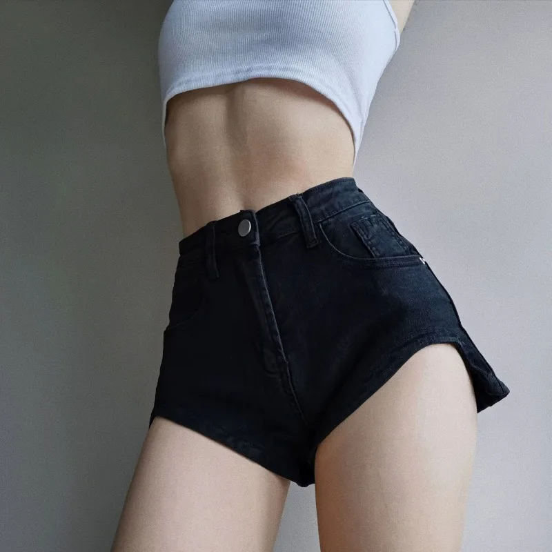 Short Jean Pants Woman High Waist Punk Sexy Denim Shorts for Women Coquette Casual Modest Summer 2024 Cheap Aesthetic Stylish V