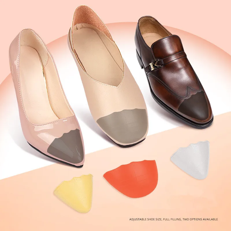 つま先プラグ ソフトスポンジ ハーフインソール 再利用可能な靴用つま先フィラーインサート 調節可能な大きすぎる足ブレースパッド ユニセックス靴インサート
