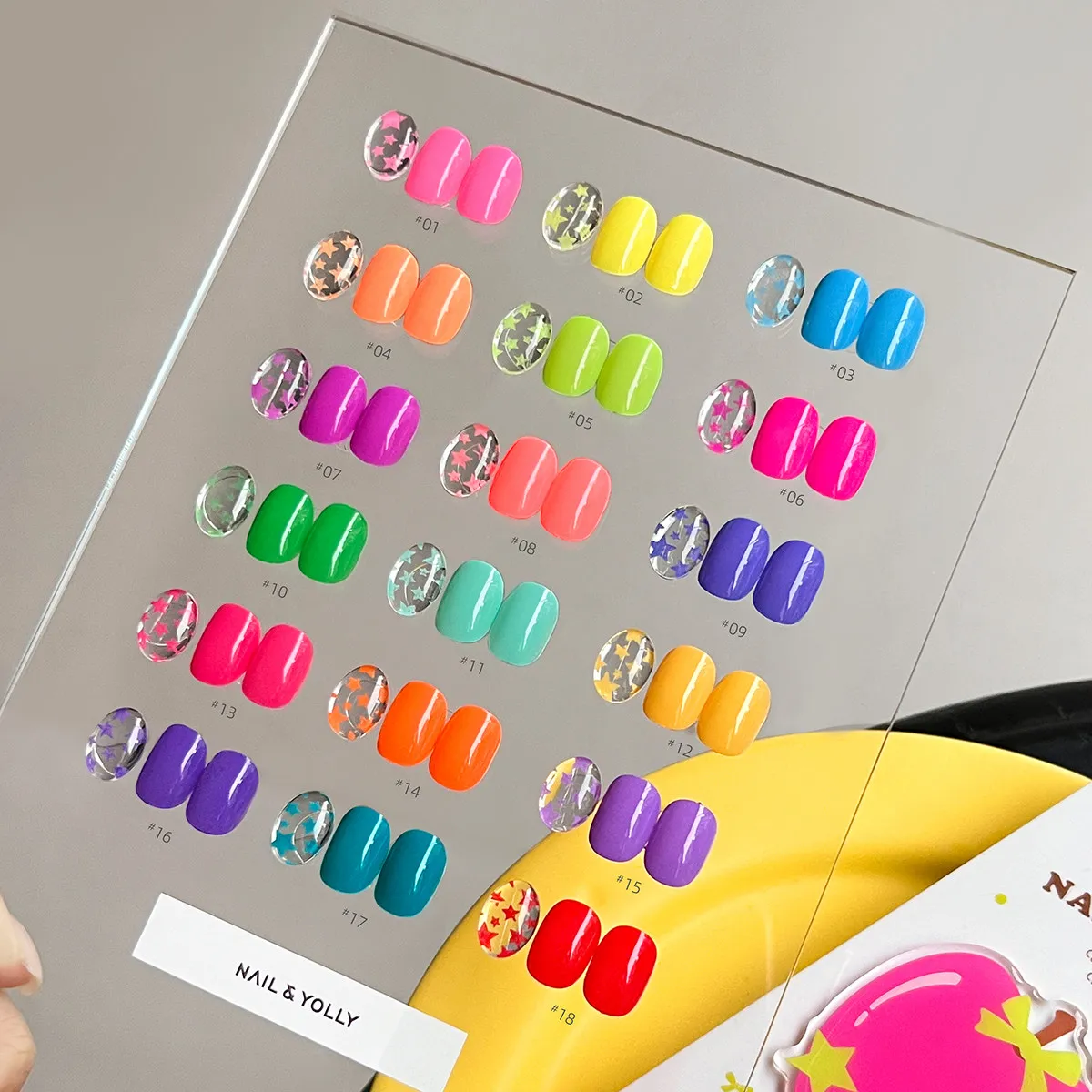 YOLLY 18 Colors Multicolor Pat Pat Nail Gel Set 2026 New High Quality Long Lasting Non-toxic UV Gel for Nail Salon DIY Wholesale