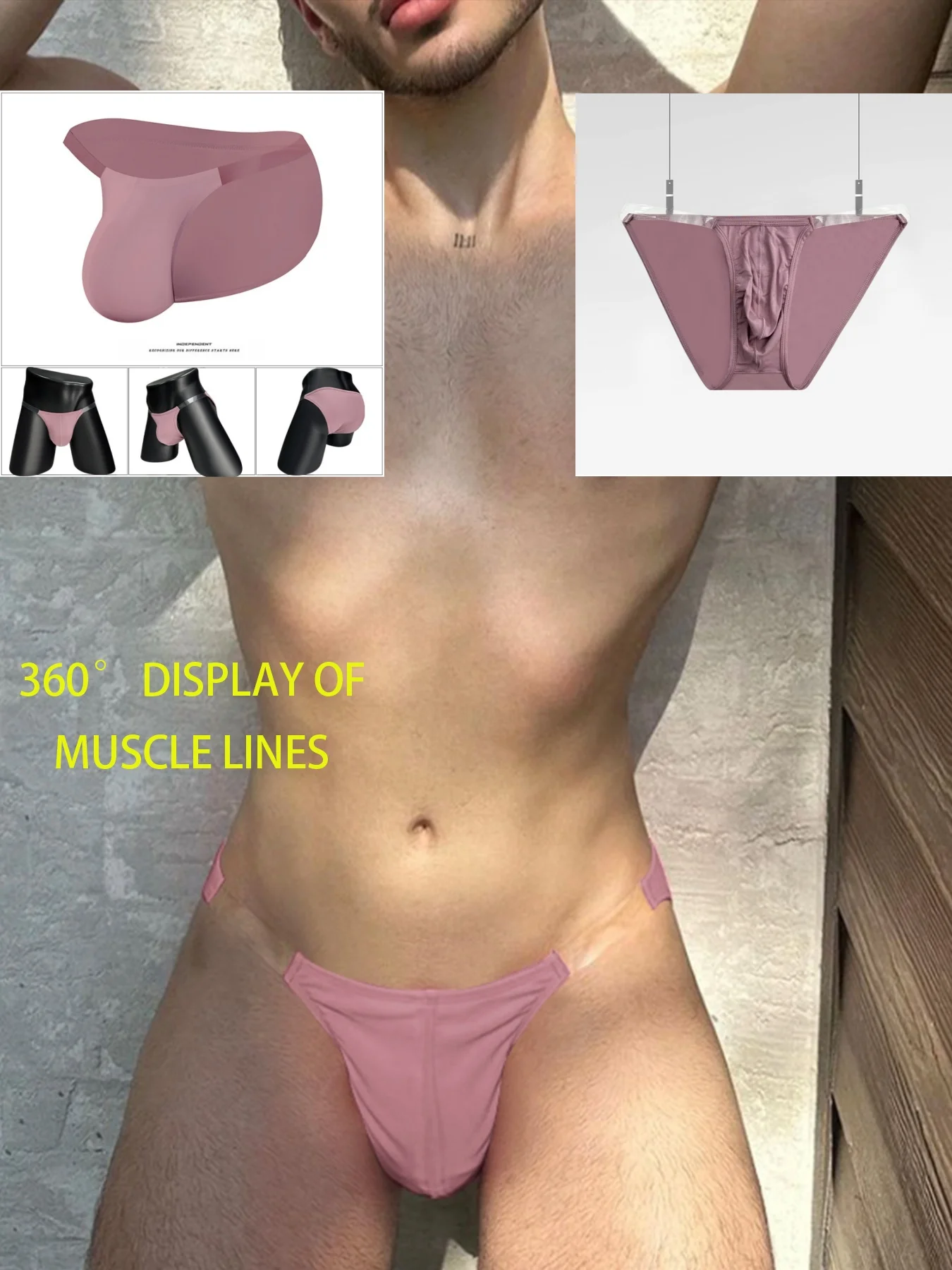 Men's Sheer Waistband Modal Briefs - Contoured Pouch Lift & Support Quick-Dry Stretch Fit Trendy Comfort Underwear