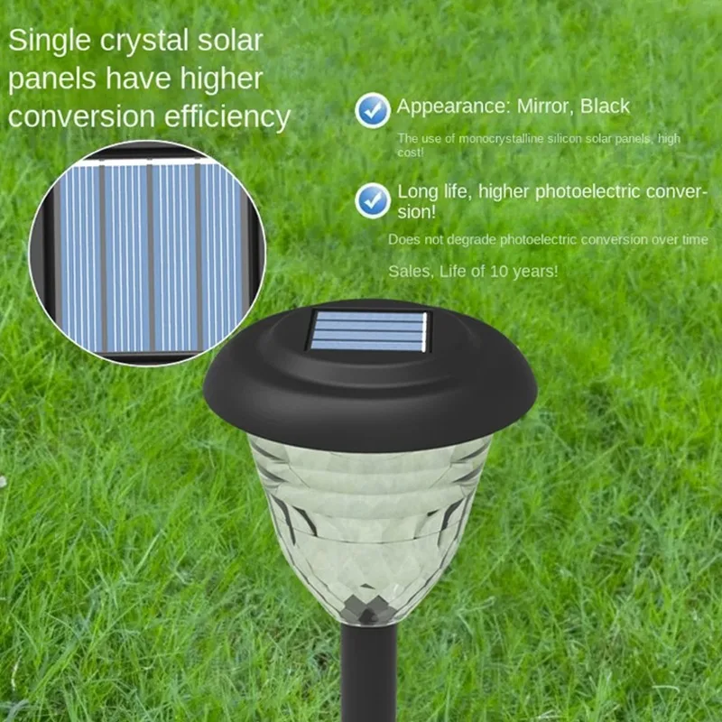 NEW LED Solar Lamp Circle Shadow Lawn for Modern Courtyard Garden Pathway Outdoor Decoration Waterproof Solar Garden Lights