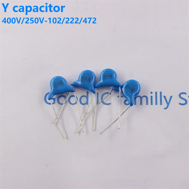 20PCS Safety Y Capacitor X1 Y1/400V Y2/250V 101/151/221/331/471/681/102/222/332/472/103M 100/150/220/330/470PF 1.5/2.2/3.3/4.7NF