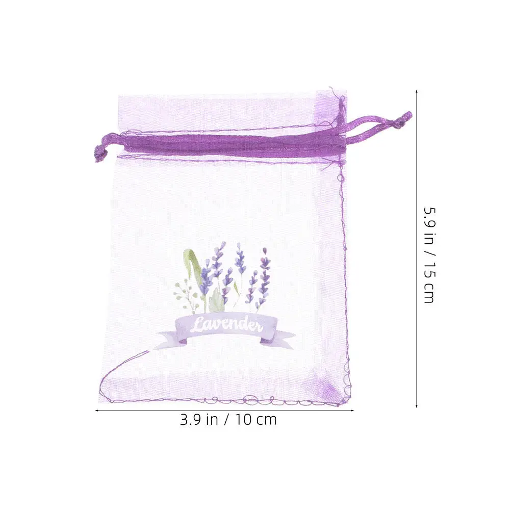 20Pcs Lavender Sachets Drawstring Small Mesh Bags Gauze Organza Pouches Empty Closet Freshener Bags Gauze Bag Lavender Pouches