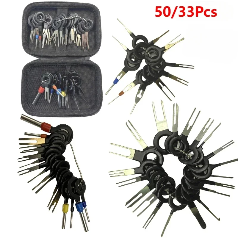 

Automotive Plug Terminal Removal Tool Electrical Wire Crimp Split Connectors Pin Extractor Kit Keys for Car Repair Take Out Pin