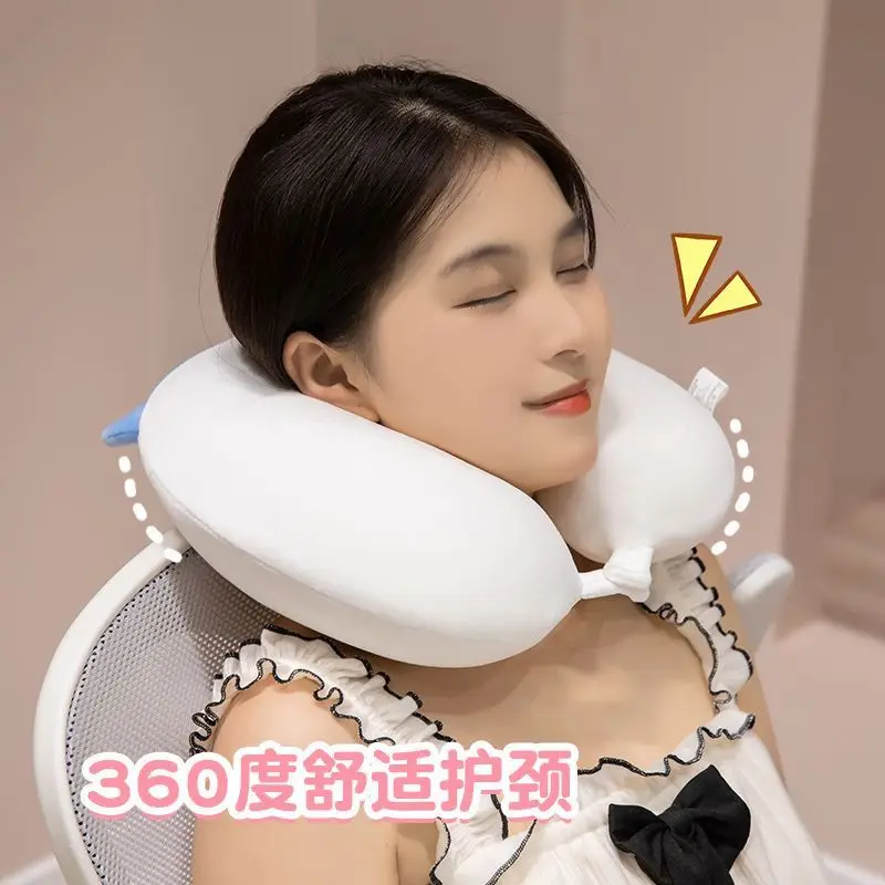 Chiikawa Student U-Shaped Pillow Travel Office Nap Neck Pillow Doll New Girl Anime Figure Kawaii Cartoon Embroidery view 4