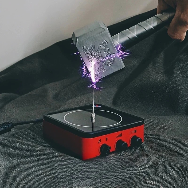 Cool Science Lightning Arc Generator Unique Tech Gadget Birthday Gift for Boys Electric Spark Display for Desk Creative Toy