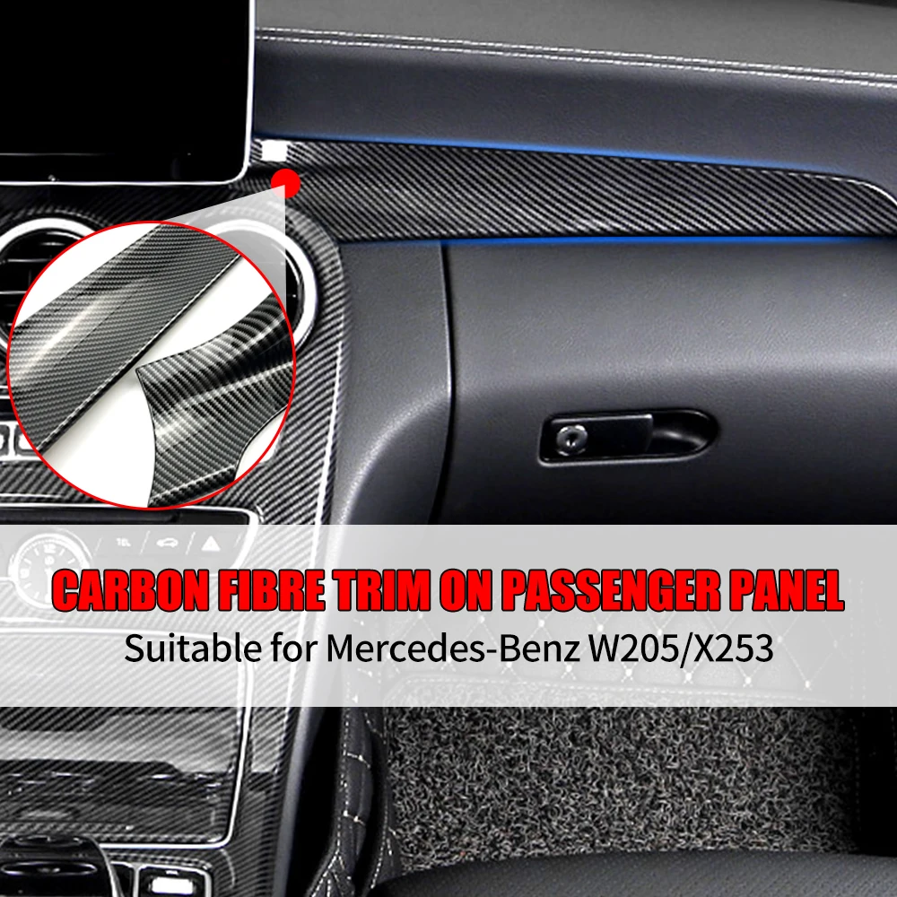 ABS Instrument Panel Trim Cover for Mercedes Benz W205 X253 C Glc Class Car Passenger Interior Decor Accessories 2014-2022