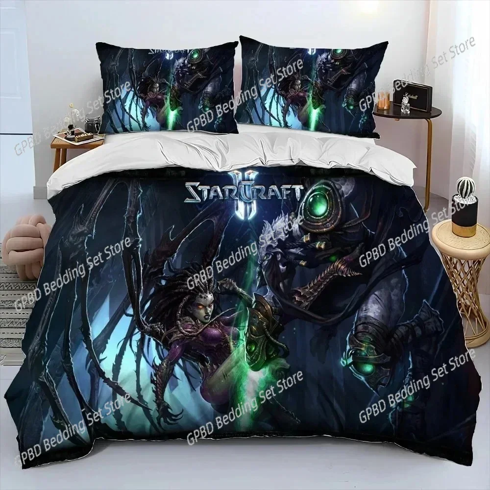 

3D HD StarCraft Game Gamer PC Comfortable Duvet Quilt Cover Pillowcase Bedding Set Children Bedroom Decoration Home Textile
