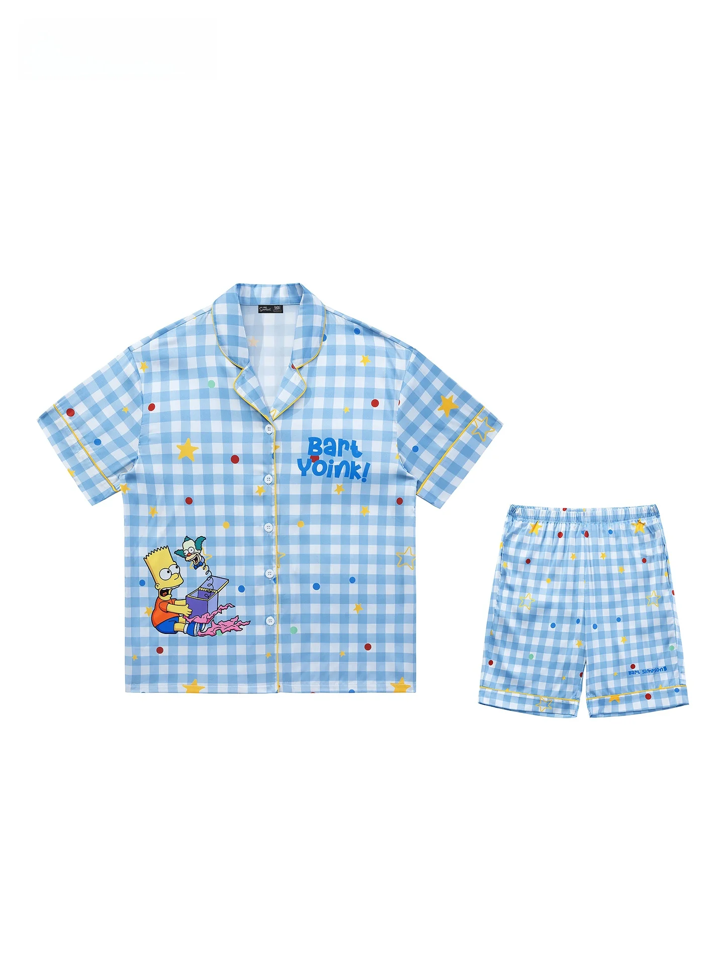 ensemble-de-pyjama-unisexe-a-manches-courtes-et-short-en-soie-glacee-rafraichissante-motif-famille-simpson-respirant-et-leger-ideal-pour-l'ete