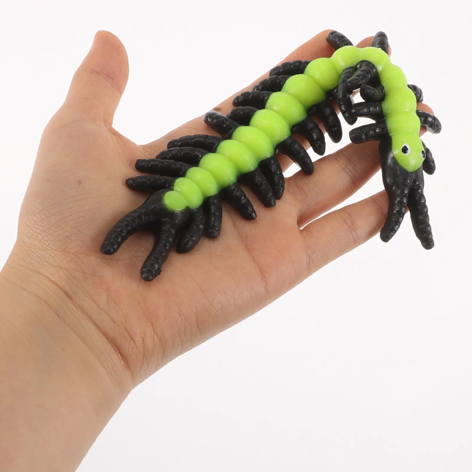 12Pcs Realistic Centipede Simulation Flexible Stretchy Halloween Prank Props Party Favors Stress Relief Novelty