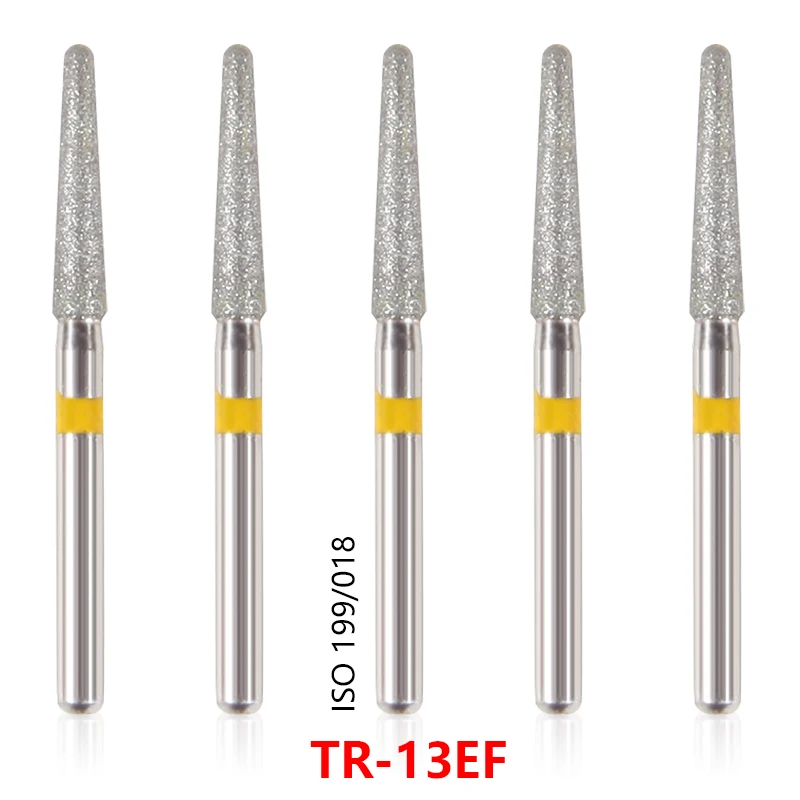 5Pcs/pack Dental Diamond Bur Drills for High Speed Handpiece Friction Grip FG1.6MM Polishing Dental Tools