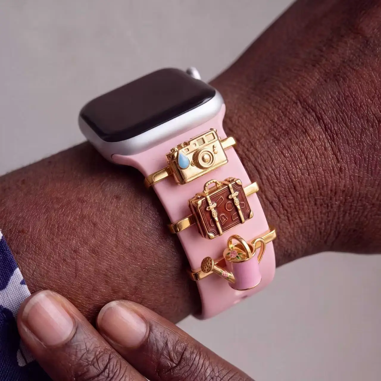 Y2K Europe and the United States New Travel Element Strap Decorative Accessories Stainless Steel 18K Electroplating Women