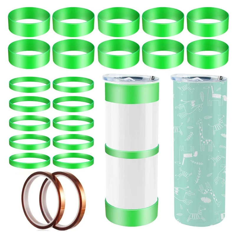 Silicone Bands For Sublimation Tumbler,Elastic Sublimation Paper Holder Ring,Transfer Tapes,Accessories Prevent Ghosting