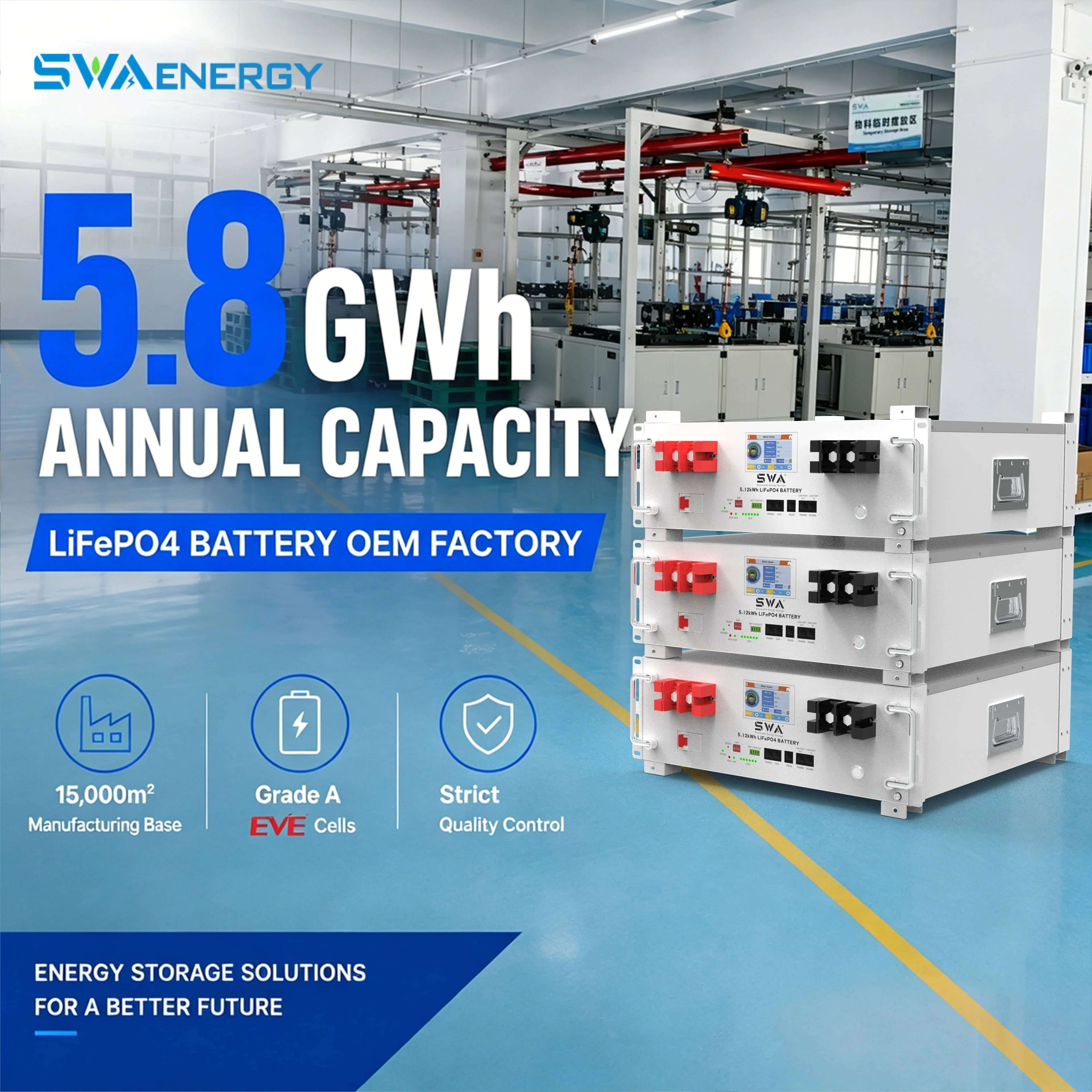 5KWh 51.2V 100ah Off Grid Solar Energy Storage Power Server Rack LiFePO4 Battery Pack For Home Energy Storage Power Station