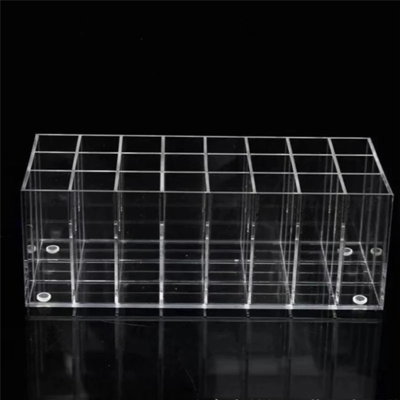 

ABVA-24-Grid Lipstick Storage Box Lip Gloss Container Nail Polish Storage Box Makeup Rack Cosmetics Display Stand