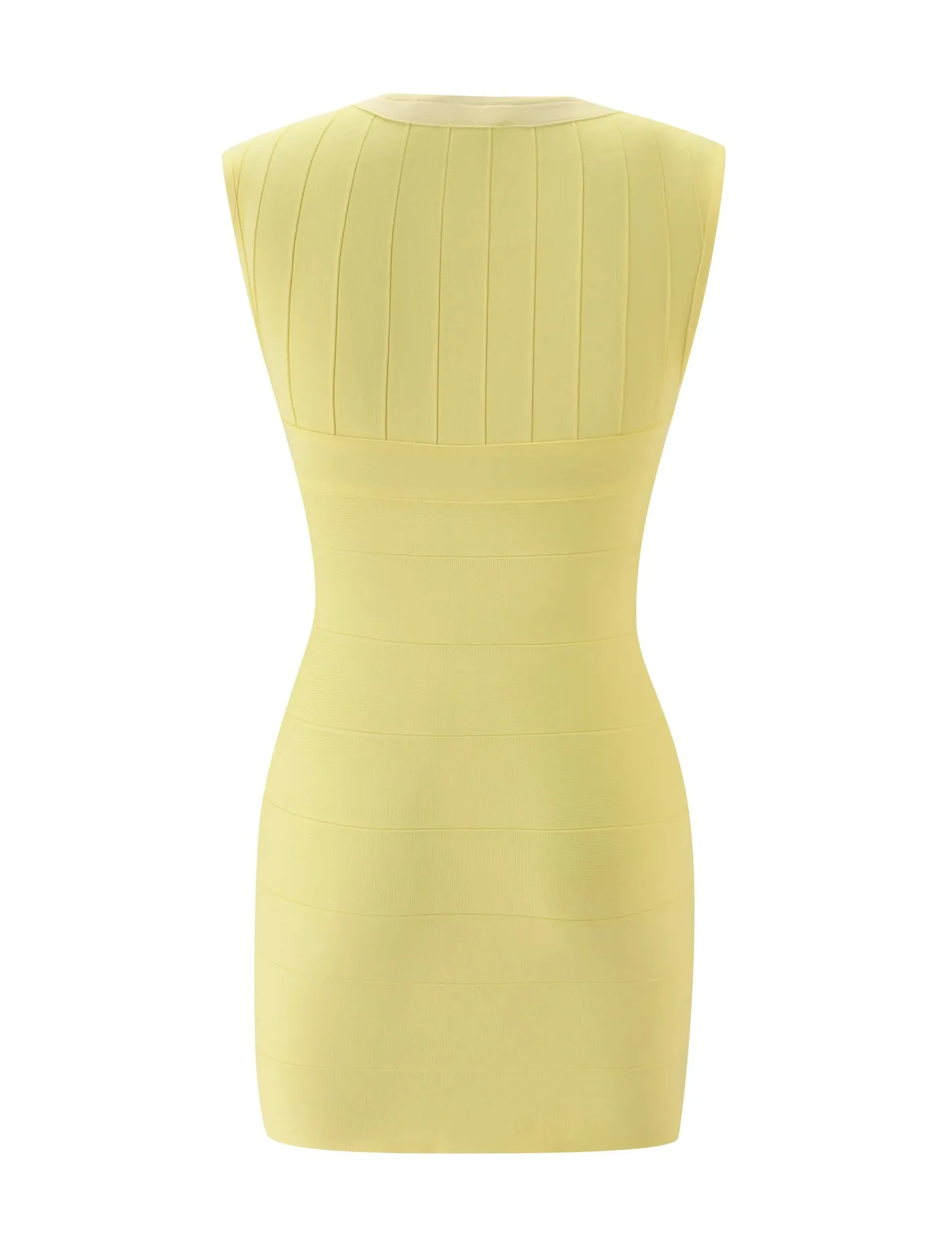 Sexy Elegantes Farbblock-Bandage-Minikleid mit Tiefem V-Ausschnitt, Frontreißverschluss, Flügelärmeln und Figurbetontem Schnitt für Partys – Detail 18